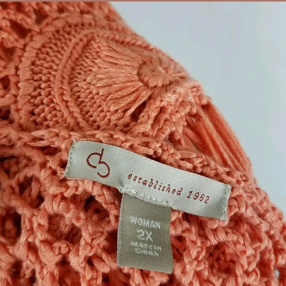 CB Established 1962 Plus 2X Knit Top Peach - Picture 7 of 8